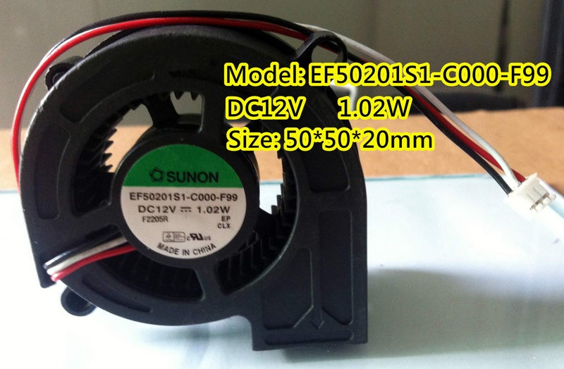 SUNON EF50201S1 C000 F99 5020 DC 12V 1.02W Projector Cooling Fan - Image 3