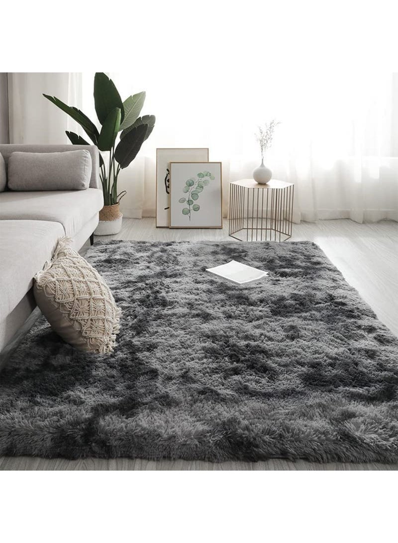 LIMOS Large Area Rugs Tie Dyed Fluffy Throw Ultra Soft Plush Fuzzy Non-Slip Carpets for Nursery and Living Room  - Image 1