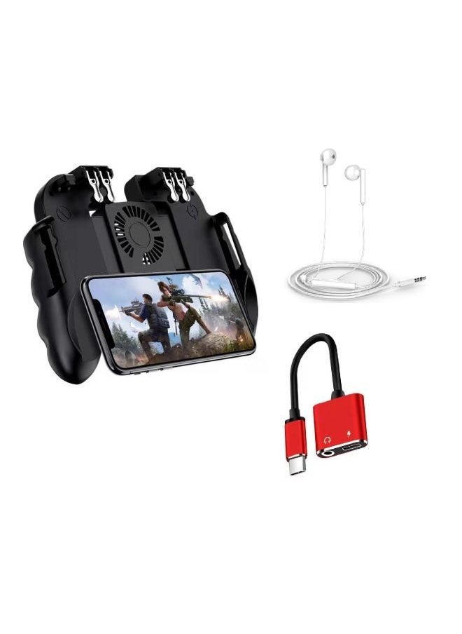 NIBEMINENT Pubg Trigger Game Controller with 8D Headphone for iPhone  - Image 1