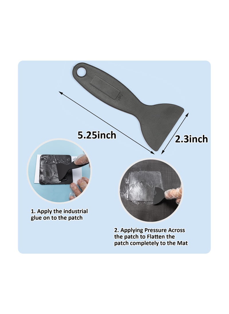 SYOSI Trampoline Net Pa tch Repair Kit, SYOSI, 4"X 4" Square On Patches, for Repair Trampoline Mat Tear or Hole in a Trampoline Mat  - Image 4
