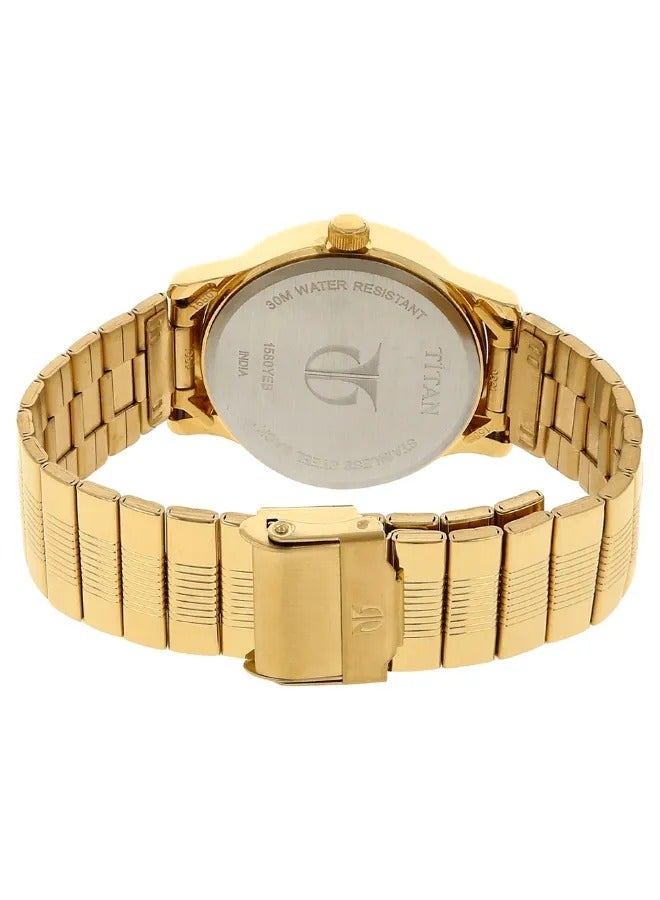 TITAN Men's Analog Round Shape Stainless Steel Wrist Watch - 1580YM05 - 42.6 Mm - Image 4