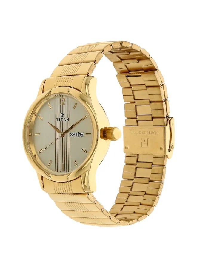 TITAN Men's Analog Round Shape Stainless Steel Wrist Watch - 1580YM05 - 42.6 Mm - Image 2