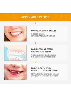 BOAO 12 Pieces Tufted Toothbrush End-Tuft Tapered Trim Toothbrush Soft Trim Toothbrush Single Compact Interdental Brush  - Image 2