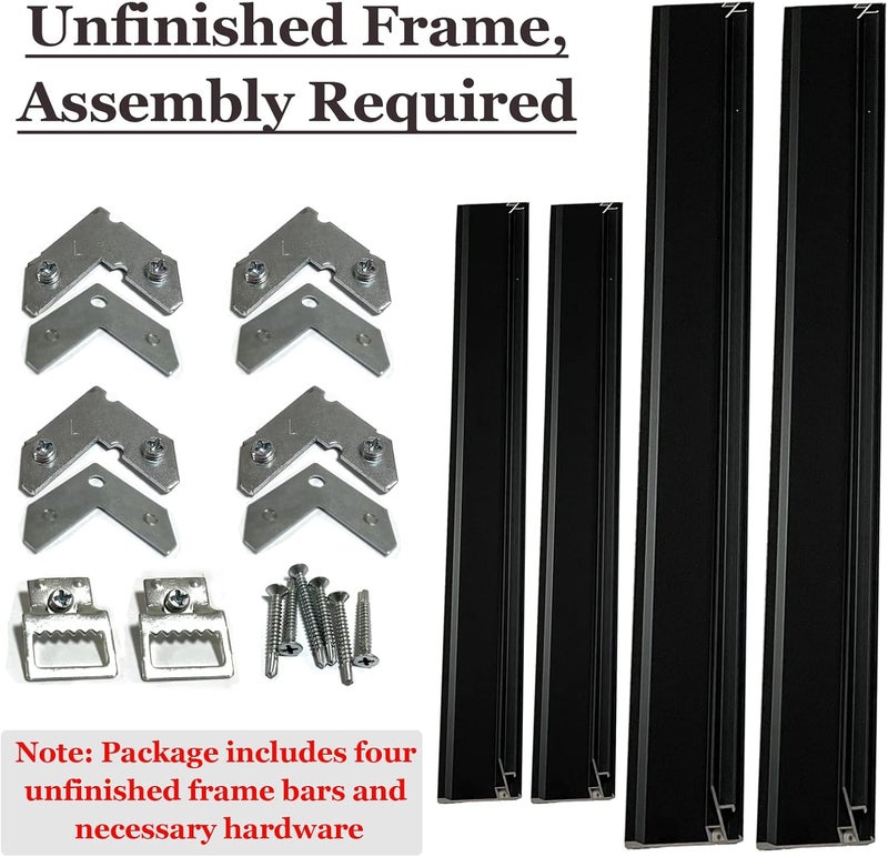 Akfado Floater Frame for 30x30 Canvas Paintings, 1.5” Deep DIY Metal Canvas Floating Frame for Portrait Landscape Oil Paintings Art Show Gallery Wall Home Office Living Room Decor (Black) - Image 2