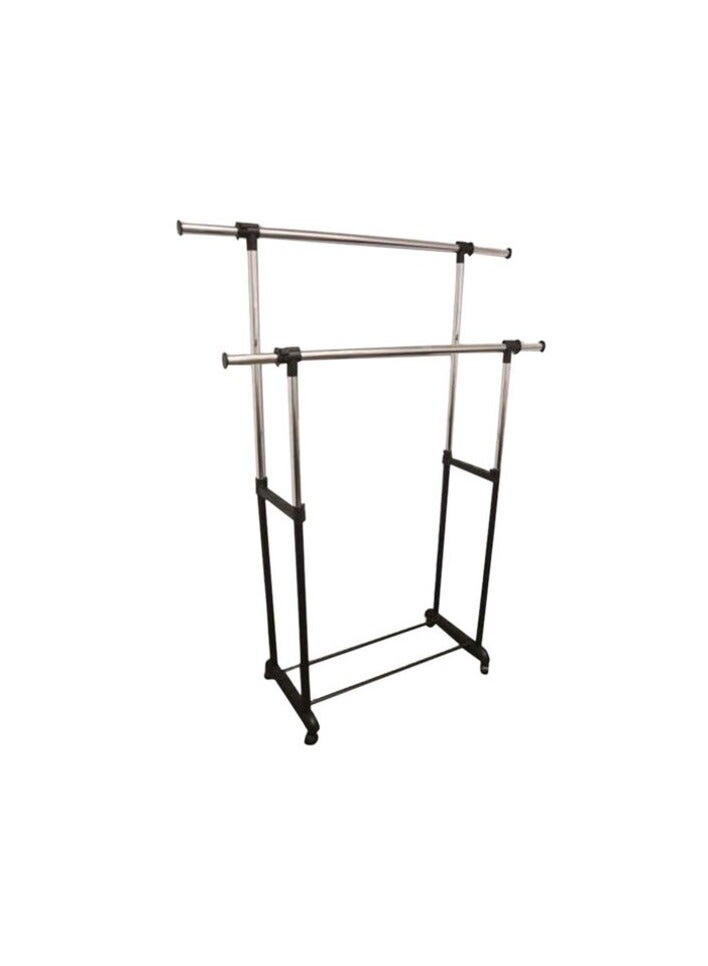 بروماس حامل منشر غسيل الملابس بعمودين فضي/أسود