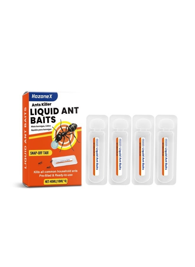 HOZONEX Instant Ants Killer Liquid Ant Baits 10ml*4 - Image 1