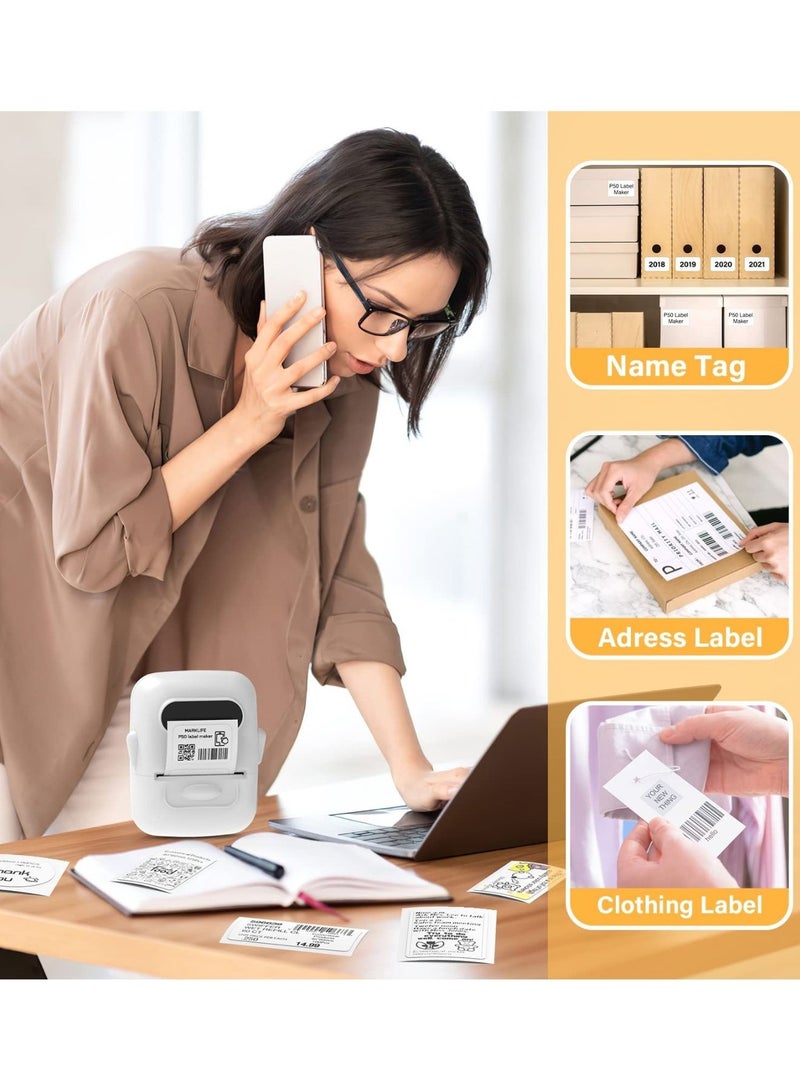 Marklife Thermal Label Paper 3-Pack (660 Labels) – 40×30mm White, Waterproof & Oil-Proof Labeling Tape For Label Maker Machine, Ideal For Home Office, Small Business & Barcode Printing - Image 4