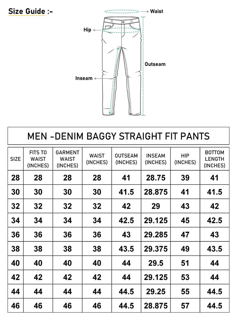 Bewakoof Men's Solid Baggy Fit Cotton Jeans_676156_Beige_30 - Image 3
