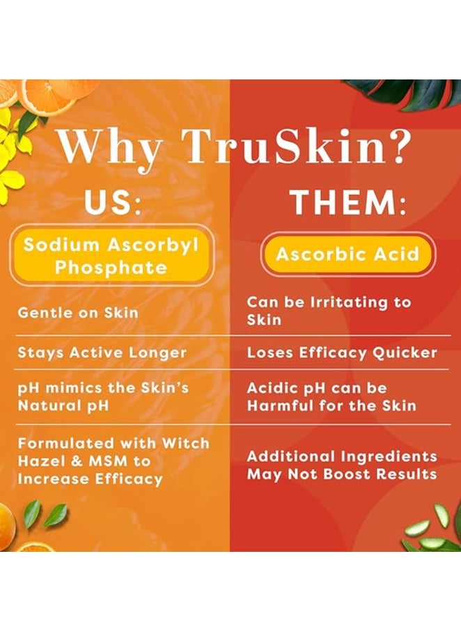 TruSkin - TruSkin Vitamin  Serum for Face, Anti Aging Serum with Hyaluronic Acid, Vitamin E, Organic Aloe Vera and Jojoba Oil, Hydrating & Brightening Serum for Dark Spots, Fine Lines and Wrinkles, - Image 1