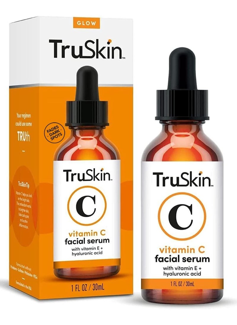 TruSkin - TruSkin Vitamin  Serum for Face, Anti Aging Serum with Hyaluronic Acid, Vitamin E, Organic Aloe Vera and Jojoba Oil, Hydrating & Brightening Serum for Dark Spots, Fine Lines and Wrinkles, - Image 1