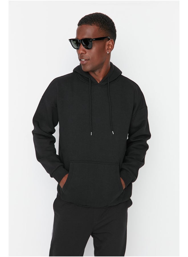 trendyol - Hoodie - Black - Oversize - Image 1