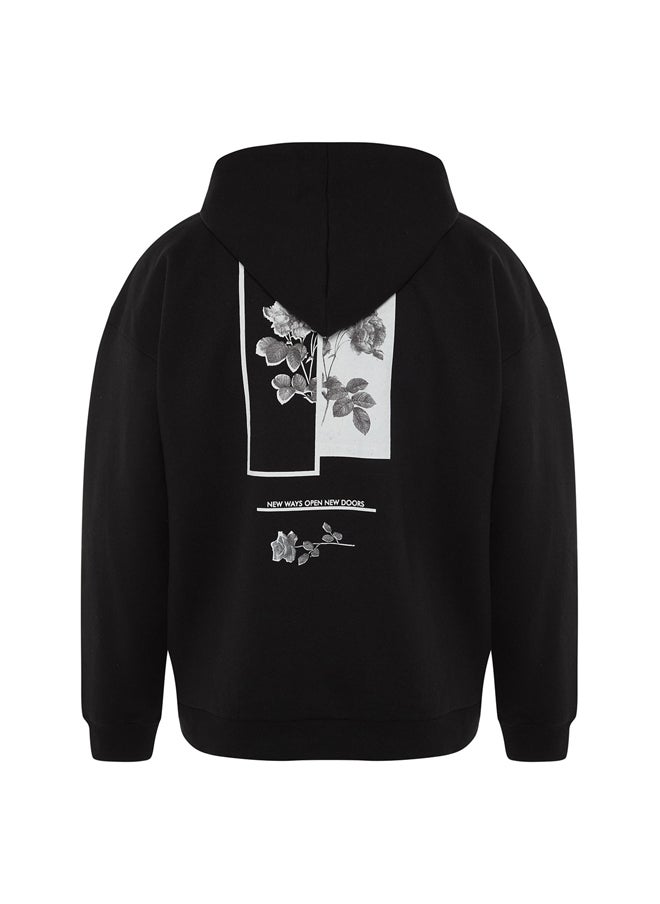 trendyol - Hoodie - Black - Oversize - Image 1