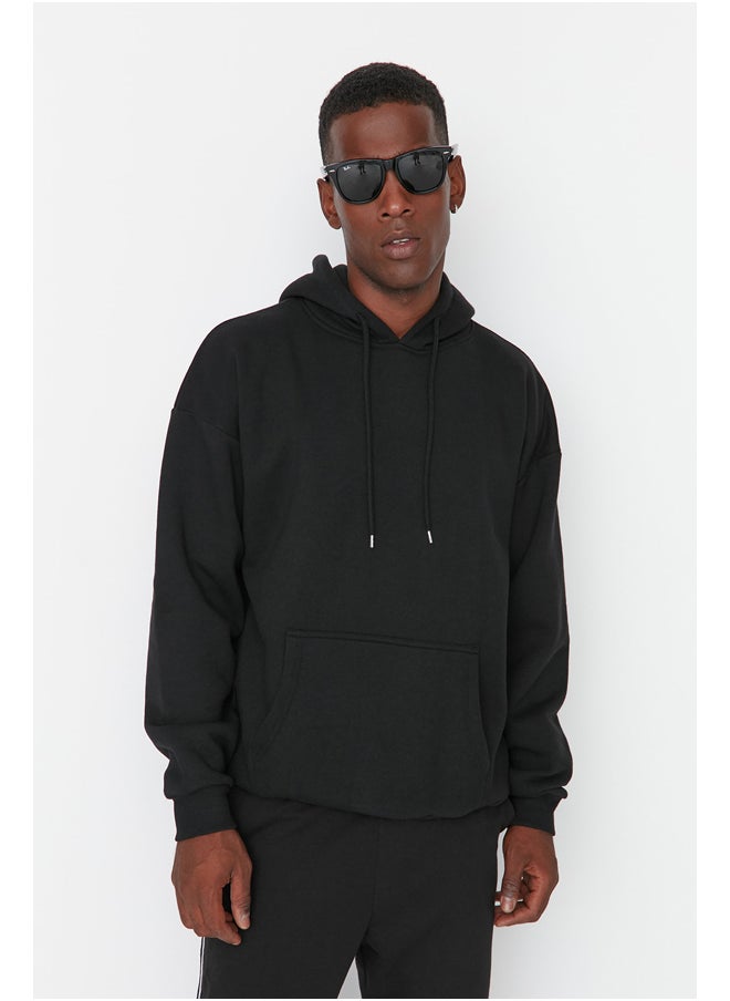 trendyol - Hoodie - Black - Oversize - Image 1