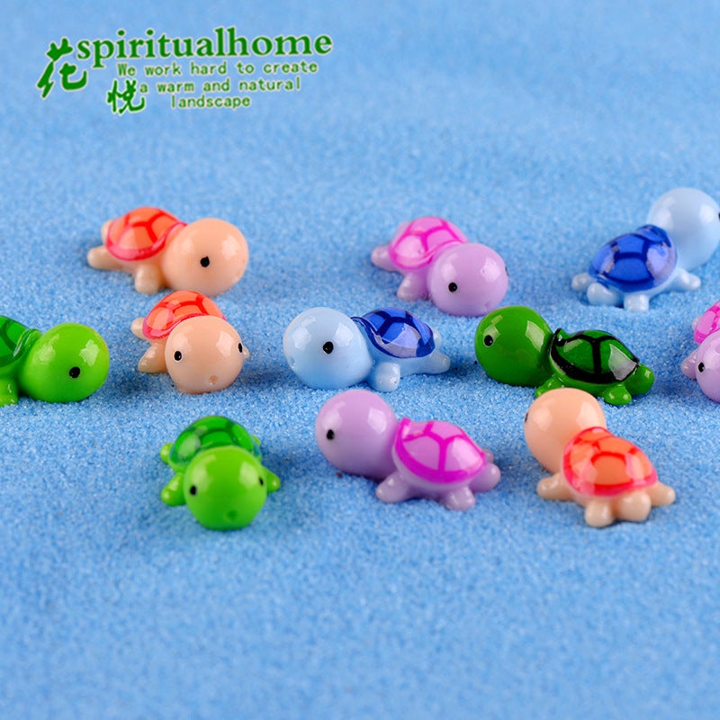 Moss Micro Landscape Ecological Bottle Five Color Turtle Doll Diy Landscaping Creative Gift - Image 2