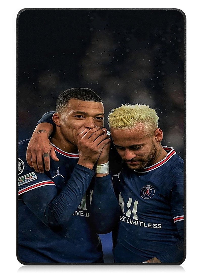 Theodor Protective Flip Case For Apple iPad Pro 13 (2024) With Trifold Stand Auto Wake Sleep Shockproof Cover Mbappe and Neymar 1 - Image 1