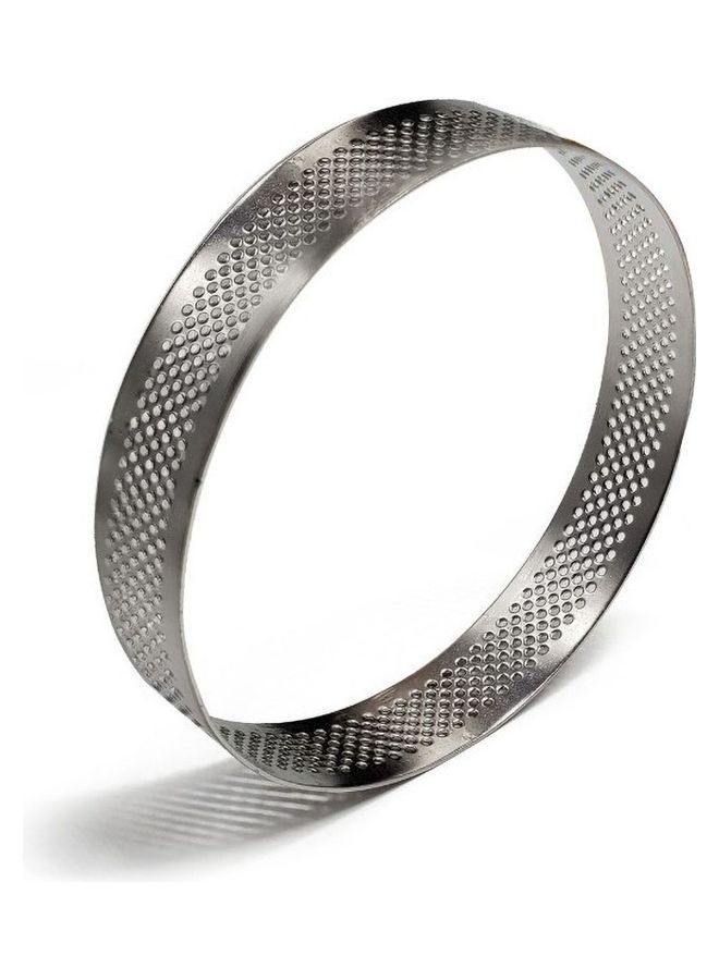 NIBEMINENT Round Stainless Steel DIY Cake Mold Silver 14.5 x 11.2 2cm - Image 1