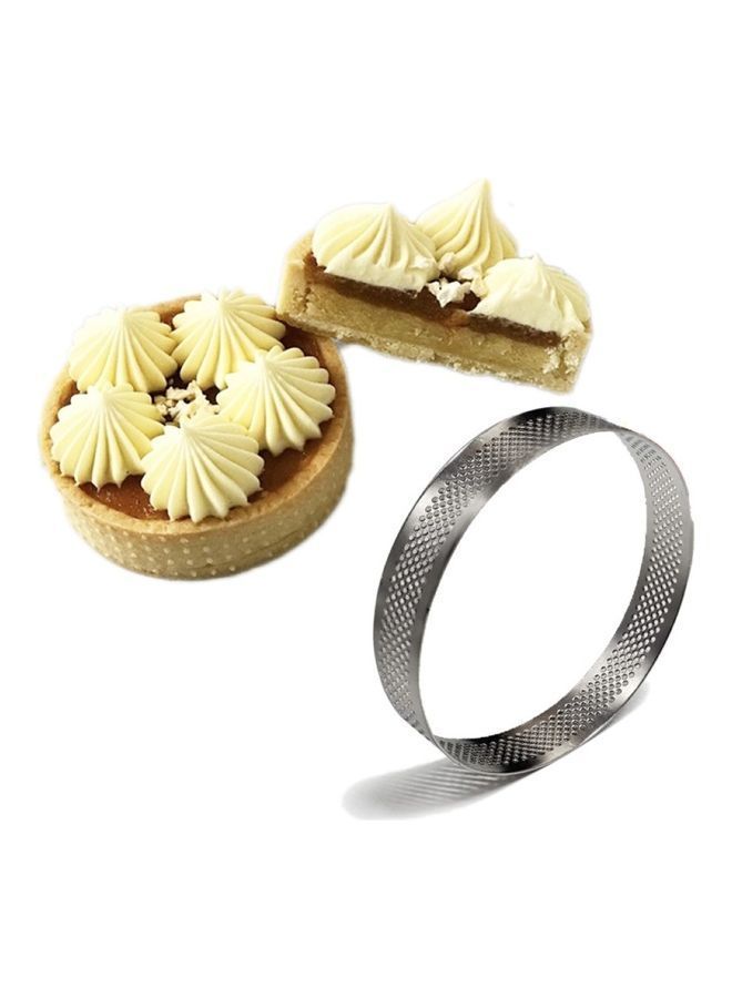 NIBEMINENT Round Stainless Steel DIY Cake Mold Silver 14.5 x 11.2 2cm - Image 3