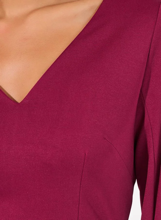 Styli Cape Sleeve Midi Dress