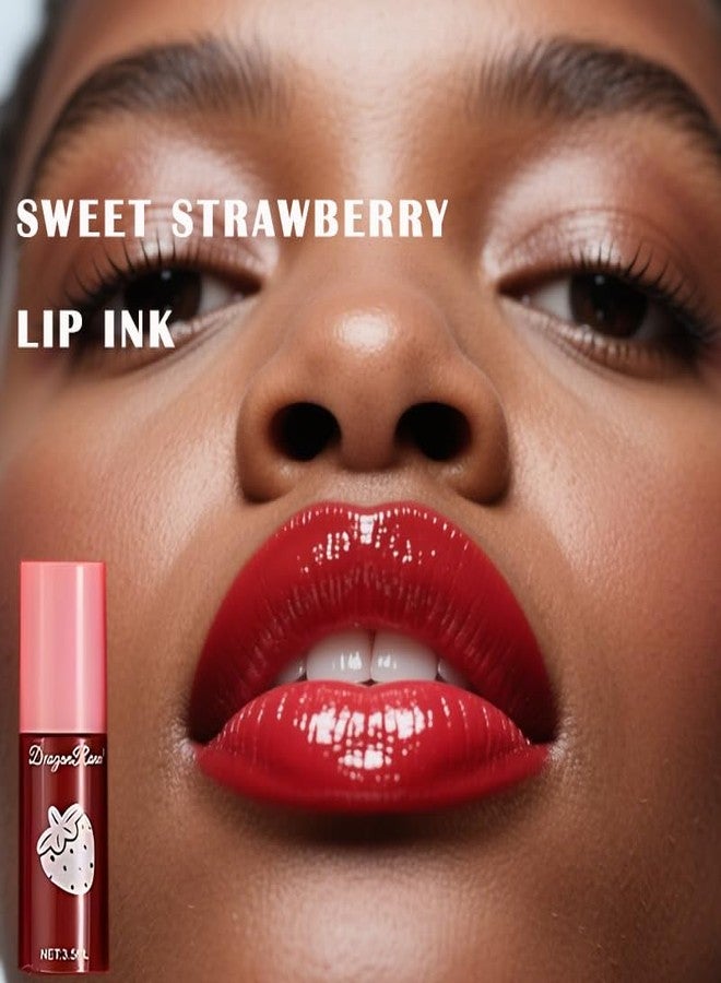 MYUANGO 10 Colors Lip Tint, Color Tinted Lip Stain, Moisturizing Lip Balm Liquid Lipstick Makeup Hydrating Long Lasting Lip Gloss (Strawberry) - Image 5