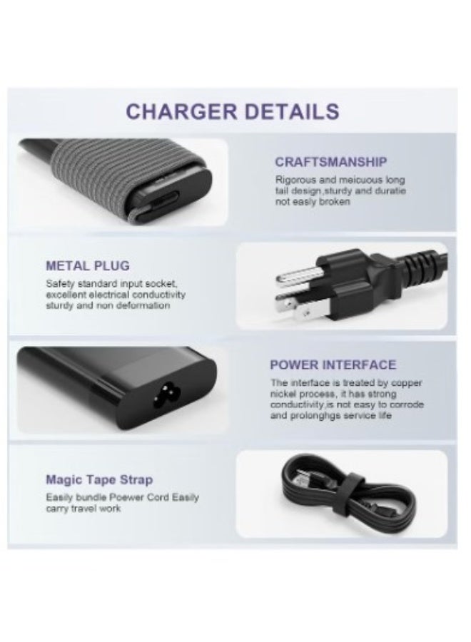 Terabyte 90W USB C Charger For HP Spectre x360 13 14 15 Envy x360 14 15 16 17 inch 2-in-1 Pavilion Plus 14 EliteBook,ProBook,ZHAN 66 Pro,Pro c640 c645 Fortis Chromebook,ZBook Firefly,Elite Dragonfly Laptop - Image 3