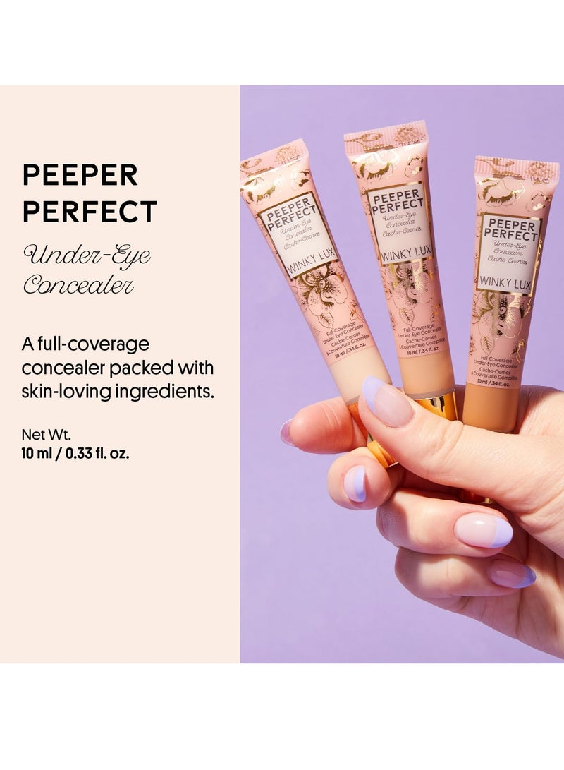 Winky Lux Winky Lux Peeper Perfect Under Eye Concealer, Makeup & Eye Brightener, Full Coverage Concealer for Dark Circles, Color Corrector & Eye Primer, With Collagen, Hyaluronic Acid & Vitamin E (Fair) - Image 2