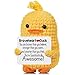 RoomyRoc Inspirational Crochet Animals Stress Anxiety Relief Toys Positive Affirmation Companion Crochet Duck Handmade Mental Health Gifts for Women Men Cute Desk Decor for Friends Coworkers Birthday - Image 3