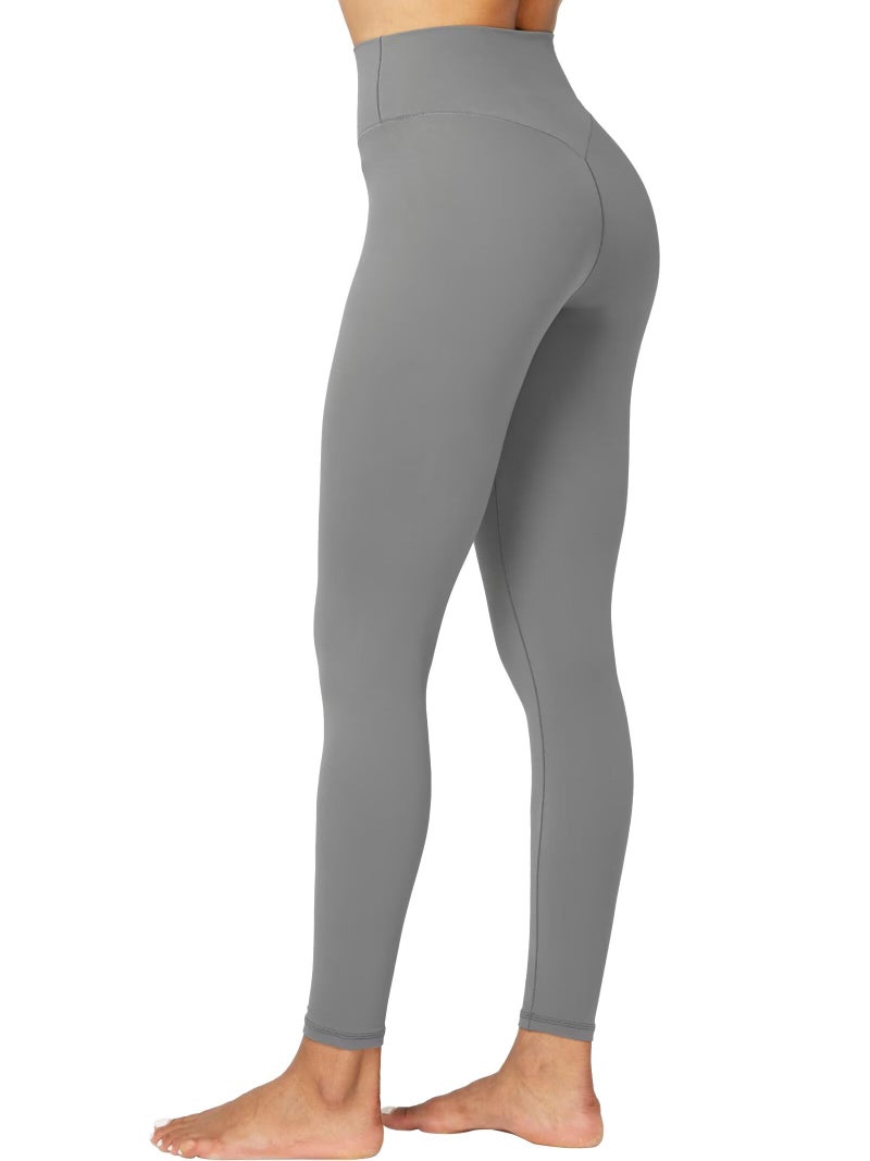 Sunzel Sunzfly Workout Leggings for Women, Tummy Control Compression Workout Gym Yoga Pants, High Waist & No Front Seam Lycra Charcoal Gray Small 26" - Image 1