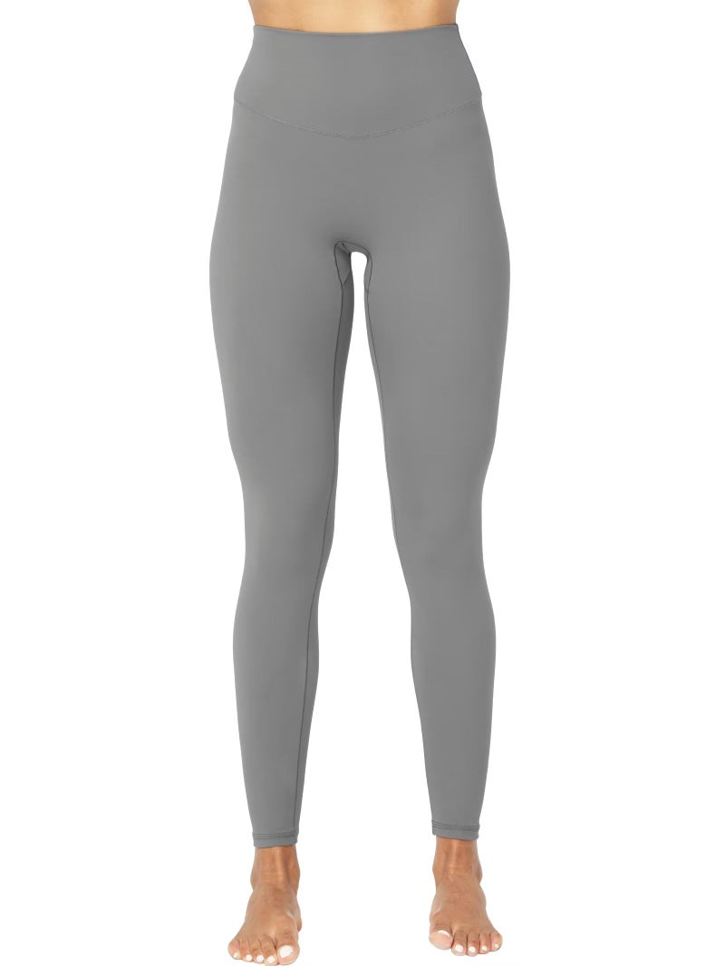 Sunzel Sunzfly Workout Leggings for Women, Tummy Control Compression Workout Gym Yoga Pants, High Waist & No Front Seam Lycra Charcoal Gray Small 26" - Image 2