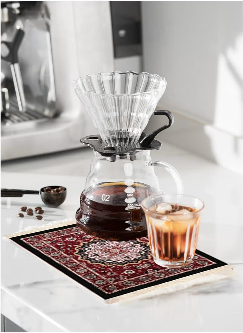 صن سباير سجادة كوب قهوة سجادة فنجان قهوة سجادة كوب قهوة سجادة قهوة سجادة طاولة وسادة ماوس مطاطية مستطيلة 26.5 × 18 × 0.5 سم - Image 2