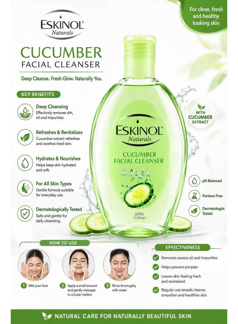 Eskinol Cucumber facial cleanser 225 ml - Image 2
