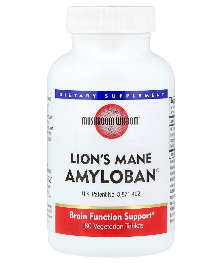 Lion's Mane Amyloban® 180 Vegetarian Tablets