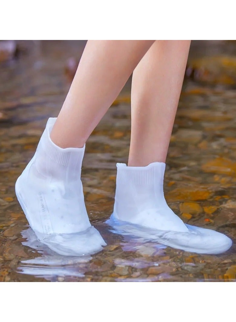 ارواق غطاء أحذية المطر السيليكون القابل لإعادة الاستخدام، غطاء أحذية المطر عالي الأنبوب غير قابل للانزلاق، أغطية أحذية المطر المقاومة للماء في الهواء الطلق (2X كبير) - Image 4