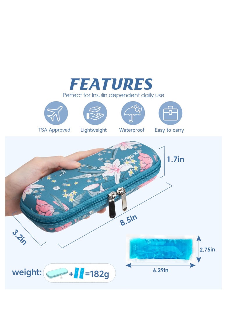 SYOSI Insulin Cooler Travel Case for Diabetic, Insulin Cooling Case Travel Portable Insulin Pen Carrying Case Cooler Bag Organizer for Diabetic Supplies with 2 Ice Pack, Epi Pen Carrying Bag  - Image 5