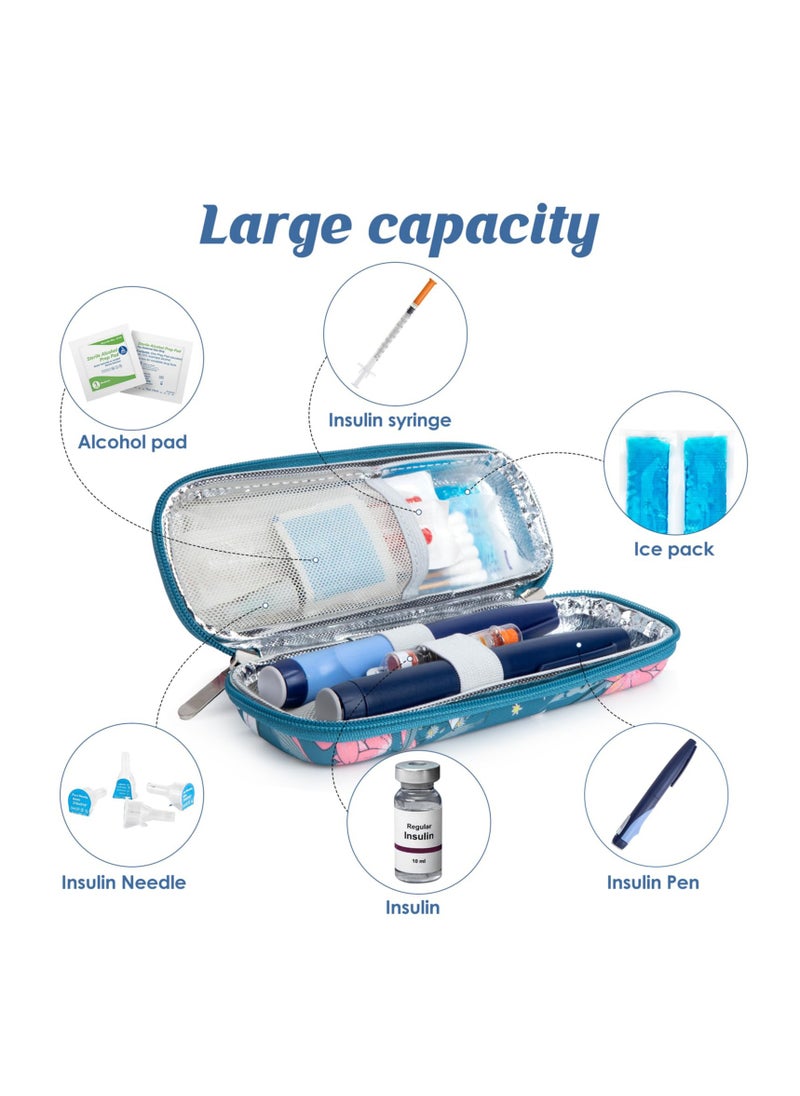SYOSI Insulin Cooler Travel Case for Diabetic, Insulin Cooling Case Travel Portable Insulin Pen Carrying Case Cooler Bag Organizer for Diabetic Supplies with 2 Ice Pack, Epi Pen Carrying Bag  - Image 3