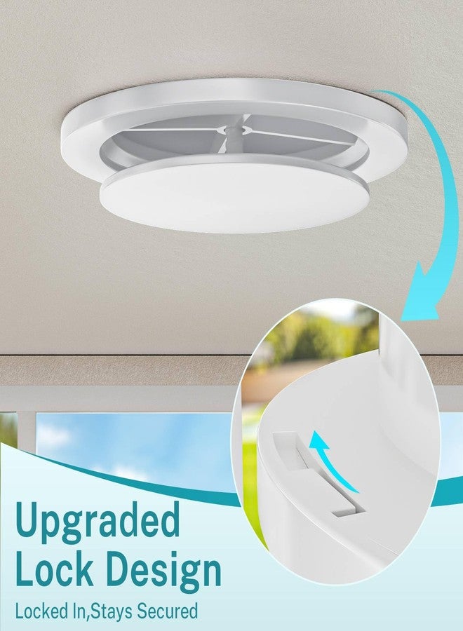 HG Power [Upgraded] HG Power 6 Inch Round Vent Cover with Adjustable Panel & Removable Mesh Screen - ABS Ceiling Diffuser with Lock-Clip Design for HVAC, Bathroom, Kitchen, Wall and Duct Air Vents, White - Image 4