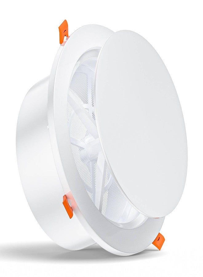 HG Power [Upgraded] HG Power 6 Inch Round Vent Cover with Adjustable Panel & Removable Mesh Screen - ABS Ceiling Diffuser with Lock-Clip Design for HVAC, Bathroom, Kitchen, Wall and Duct Air Vents, White - Image 1