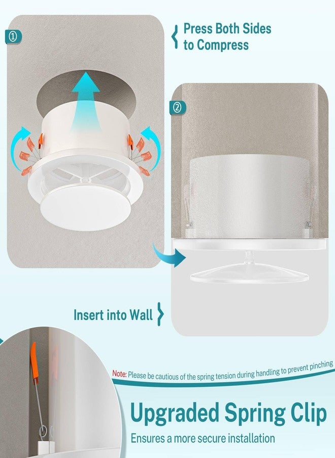HG Power [Upgraded] HG Power 6 Inch Round Vent Cover with Adjustable Panel & Removable Mesh Screen - ABS Ceiling Diffuser with Lock-Clip Design for HVAC, Bathroom, Kitchen, Wall and Duct Air Vents, White - Image 5