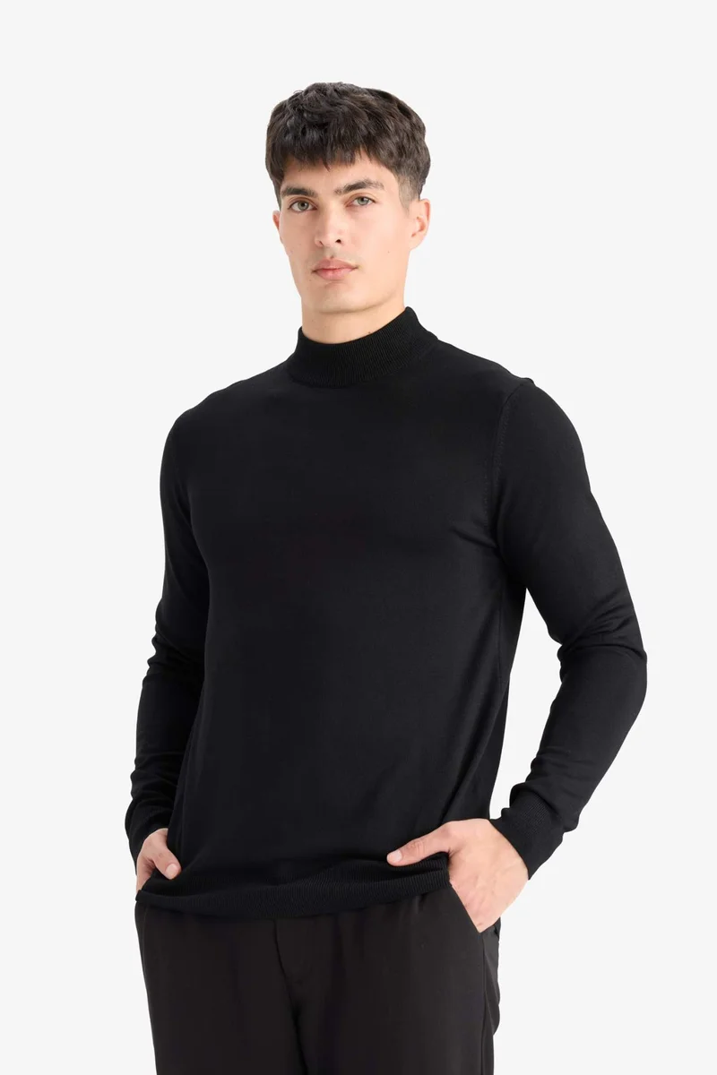 Defacto  Regular Fit Turtleneck Premium Knit Pullover for Men | Best Price UAE
