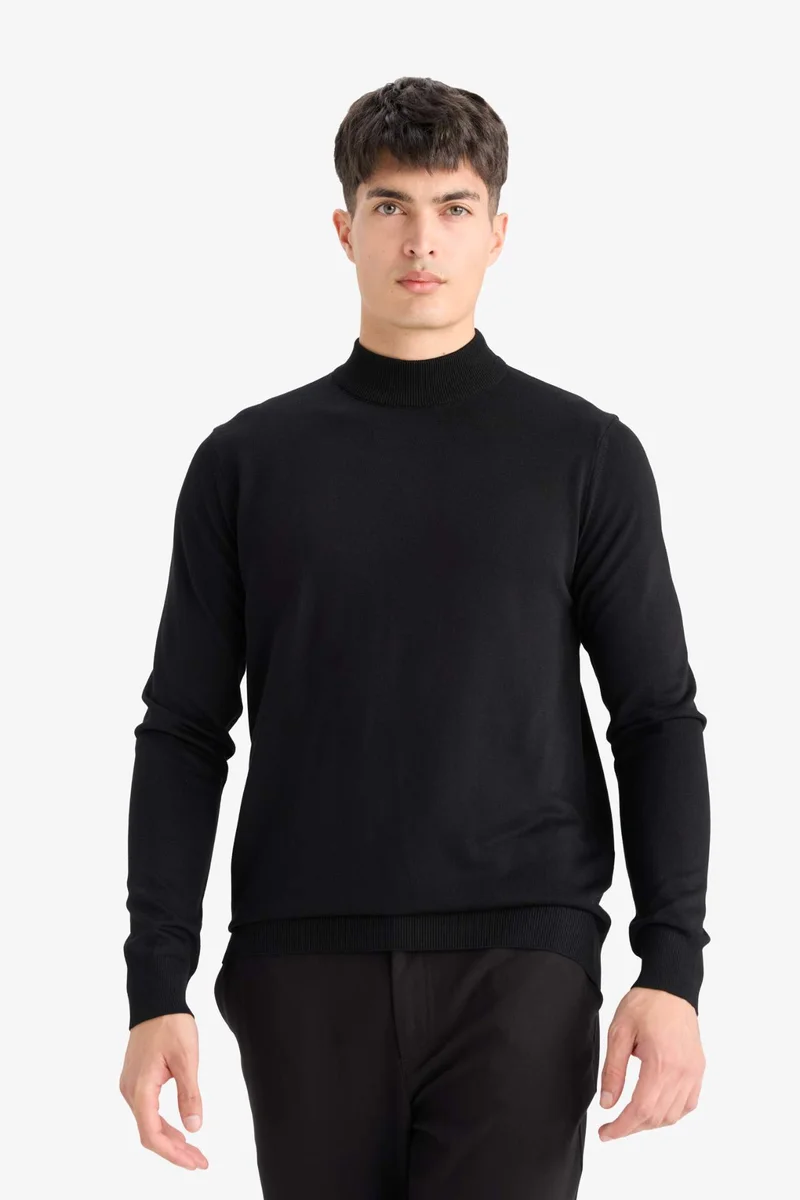 Defacto  Regular Fit Turtleneck Premium Knit Pullover for Men | Best Price UAE