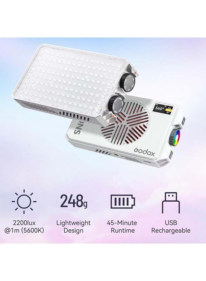 GODOX Litemons C30BI Led Video Panel Light,30W On Camera Pocket Lights CCT 2800K-6500K,3350mAh Rechargeable for Photography,Videographer and Vlogging - Image 2