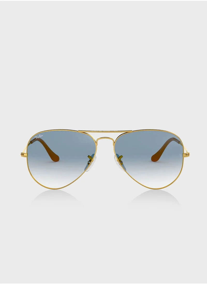 Ray-Ban 0Rb3025 Aviator Large Metal Sunglasses