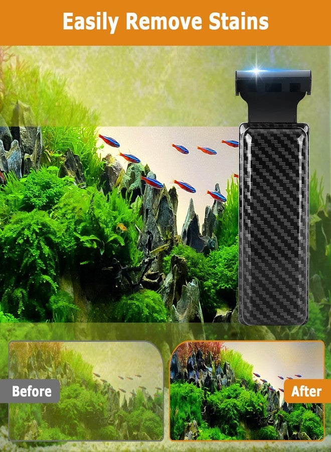 هايغر منظف أحواض السمك المغناطيسي من هيجر، منظف زجاجي لأحواض السمك مزود بشفرتين قابلتين للفصل لكشط الطحالب، وفرشاة تنظيف عائمة لأحواض الزجاج/الأكريليك بسمك 2/5 إلى 3/5 بوصة، أداة مغناطيسية قوية لإزالة الطحالب، كبير - Image 2
