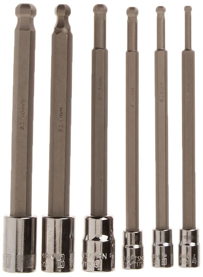 CRAFTSMAN Hex Bit Socket Set, Metric, 3/8" Drive, Long Ball, 6Piece (CMMT42607) - Image 1