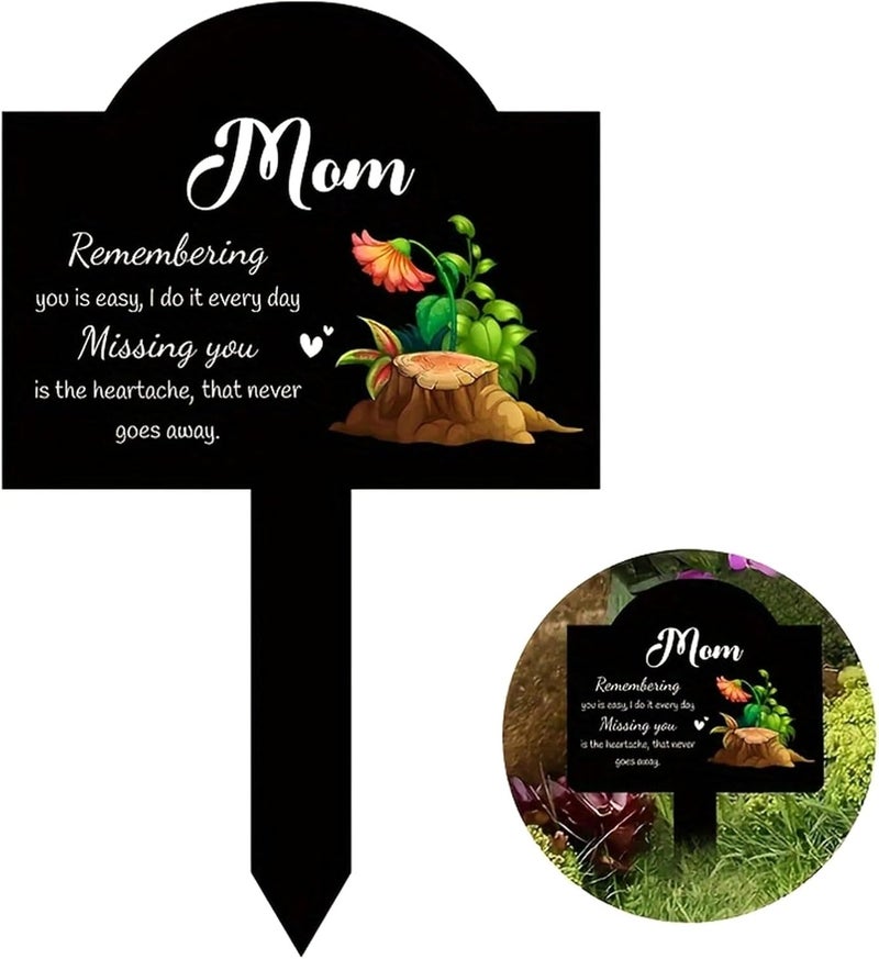 Cemetery Memorial Mom Dad Acrylic Grave Marker For Outdoor Remembrance Decors Backyard Garden Decoration Outdoor Pet Marker - Image 4