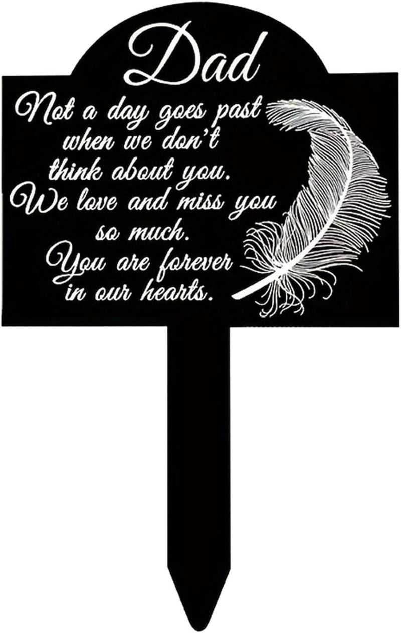 Cemetery Memorial Mom Dad Acrylic Grave Marker For Outdoor Remembrance Decors Backyard Garden Decoration Outdoor Pet Marker - Image 5