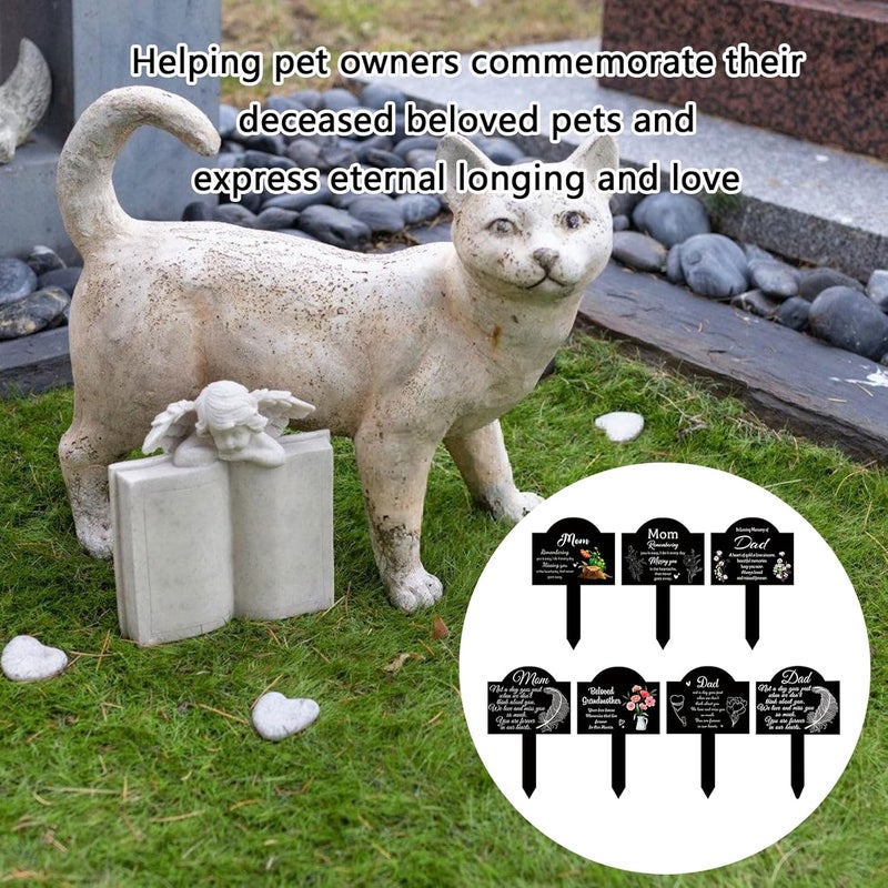 Cemetery Memorial Mom Dad Acrylic Grave Marker For Outdoor Remembrance Decors Backyard Garden Decoration Outdoor Pet Marker - Image 2