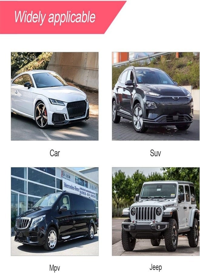 4 PCS Car Door Sill Plate Protectors, Auto Door Entry Guards Sill Scuff Cover Panel Step Protector, PVC Rubber Anti-Scratch Front Rear Door Pedal, Car Accessories for Most Vehicles - Image 4