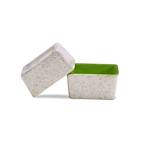 Caffeine Ceramic Handmade Cream & Green Dip & Sauce ( Set of 4 , 50 ml ) - Image 2