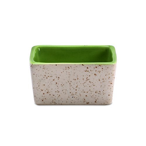 Caffeine Ceramic Handmade Cream & Green Dip & Sauce ( Set of 4 , 50 ml ) - Image 3