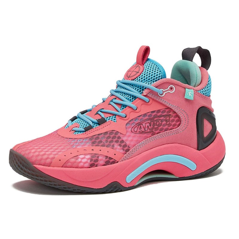 AND1 Scope Basketball Shoes for Women and Men High Top Mens Basketball Shoes Womens Basketball Sneakers Light PinkLight Green 45 Medium